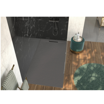 Allibert Douchebak Luna 180x80 cm Gun Metal