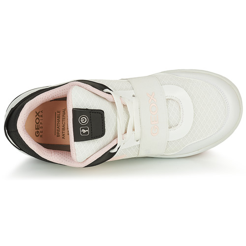 Geox - J XLED G. A - MESH+ECOP BOTT - Blanc / Rose / Noir