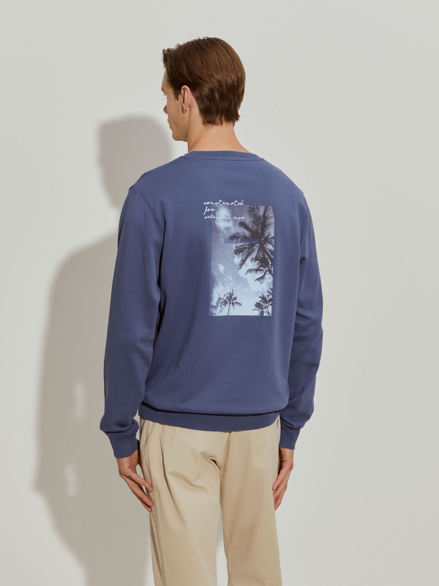 Sweater de algodão com estampado