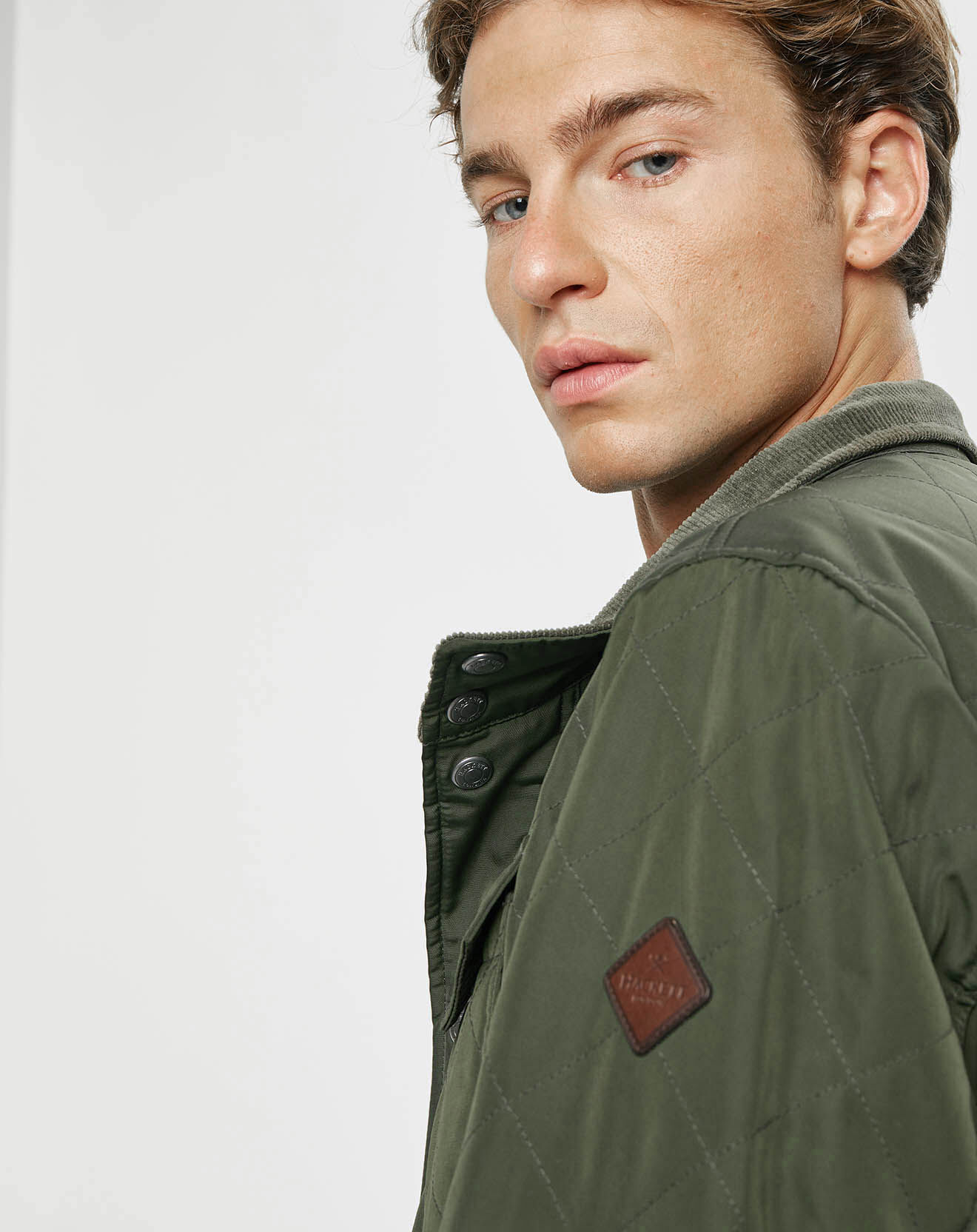 Hackett London Parka légère Olborne kaki