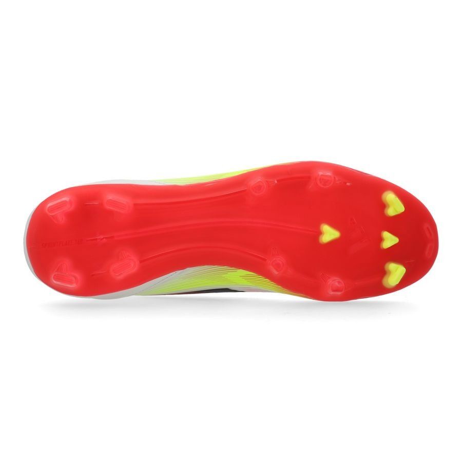 adidas F50 League FG/AG Pure Victory - Blanc/Noir/Jaune