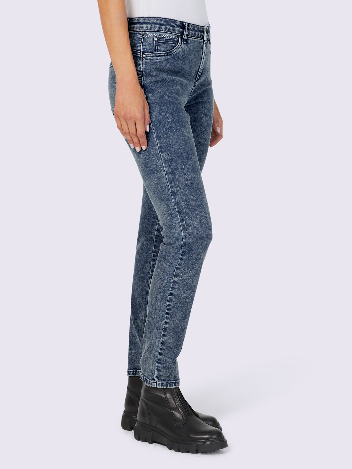 Jean push-up délavé tendance