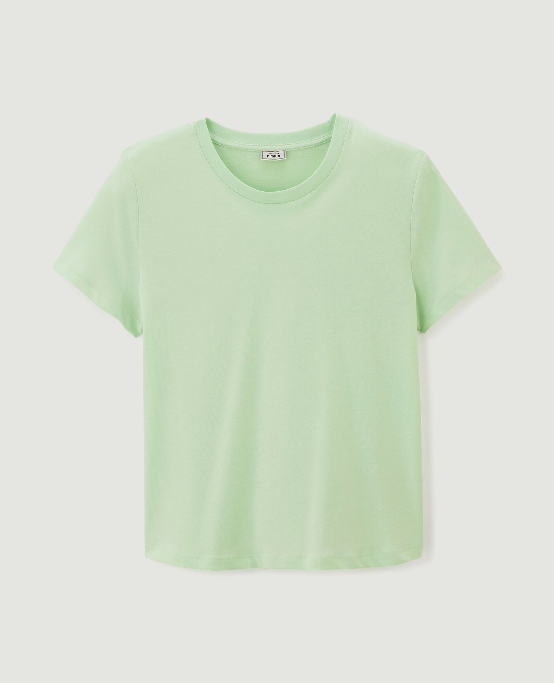 T-shirt basique col rond - Vert clair
