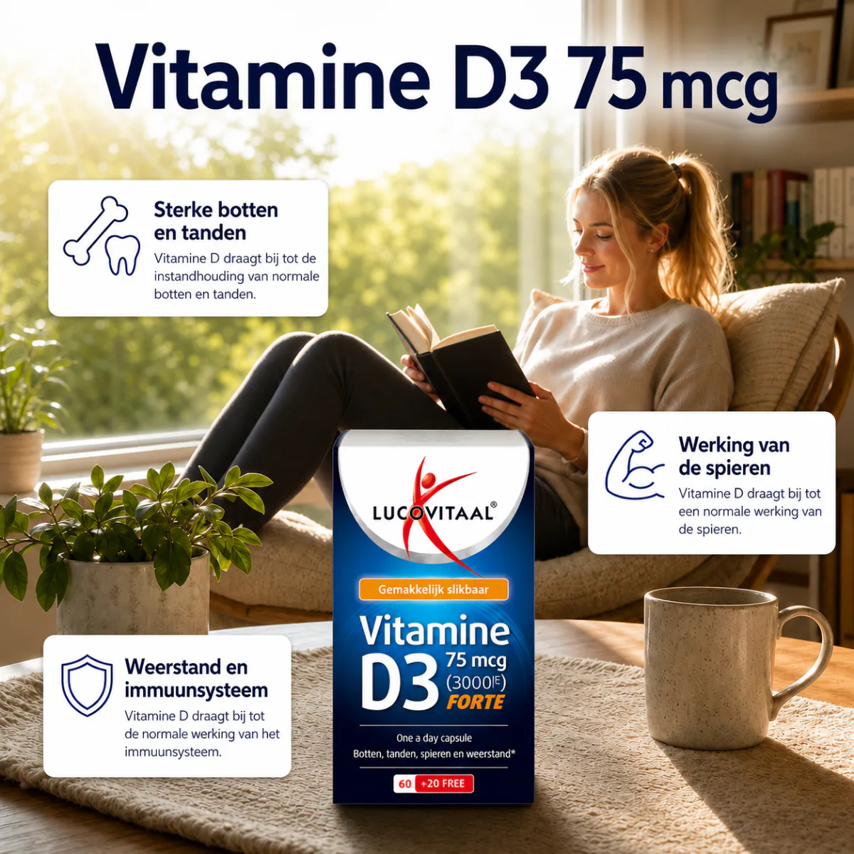 Vitamine D3 75 mcg 80 capsules