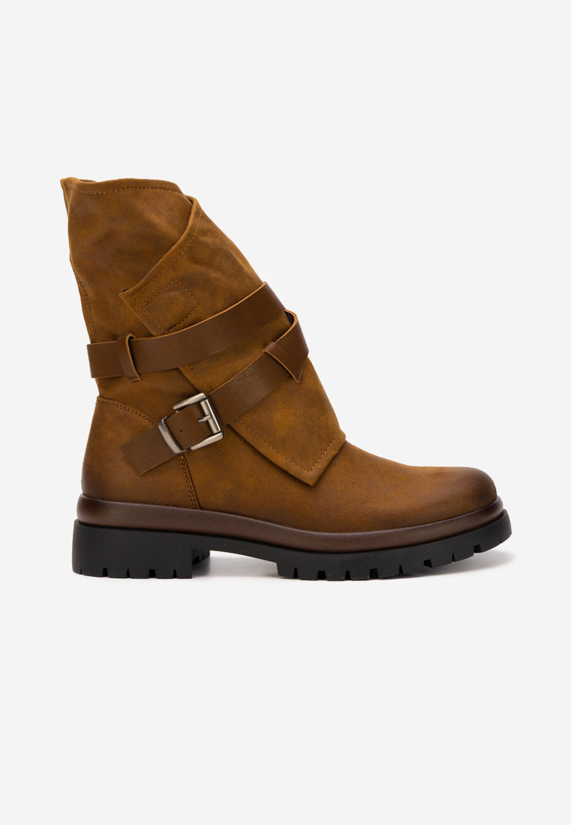 Bottines hautes femme chameau Cariolia
