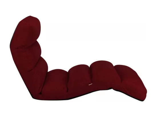 Prolenta Premium - Chaise pliable de sol Rouge bordeaux Similicuir
