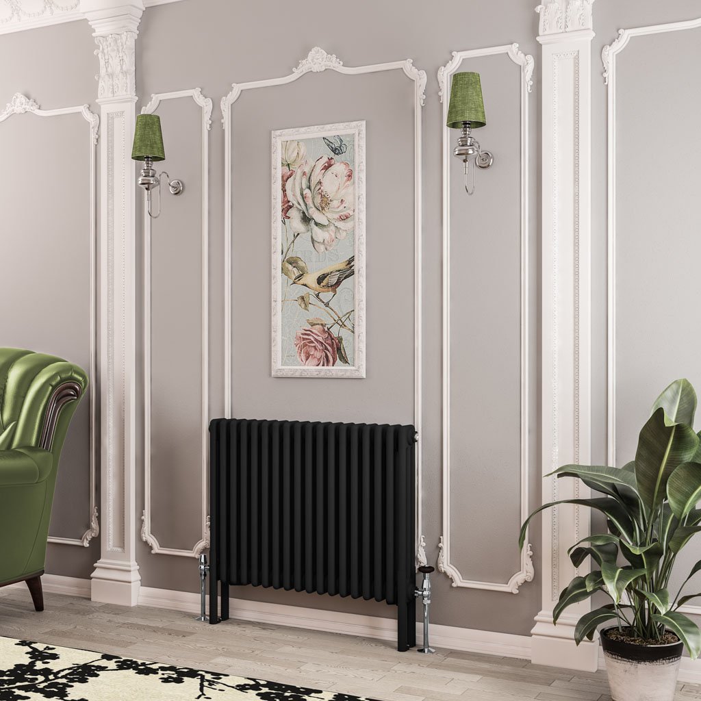 Eastbrook Imperia 3 koloms radiator 85x60cm 1498W zwart mat
