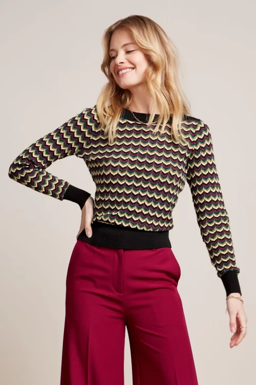 King Louie Audrey Woogie top in zwart