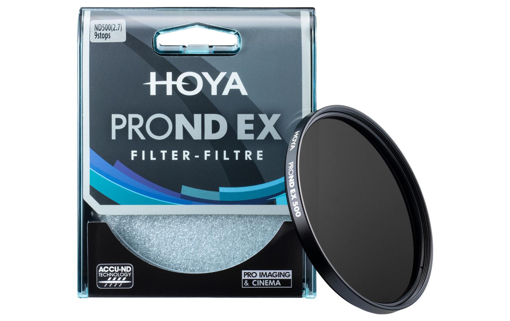 Hoya PROND EX 500 (ND 2.7) – 55 mmNeutraldichtefilter, der das Licht auf einen Wert von 9 Blendenstufen reduziert