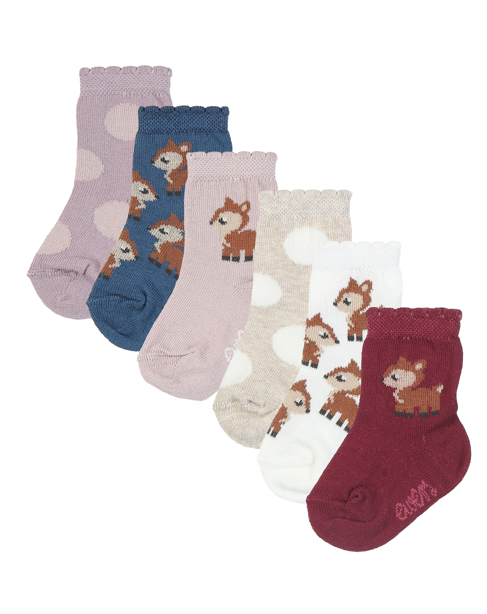 Söckchen REHKITZ 6er Pack in tinte/latte