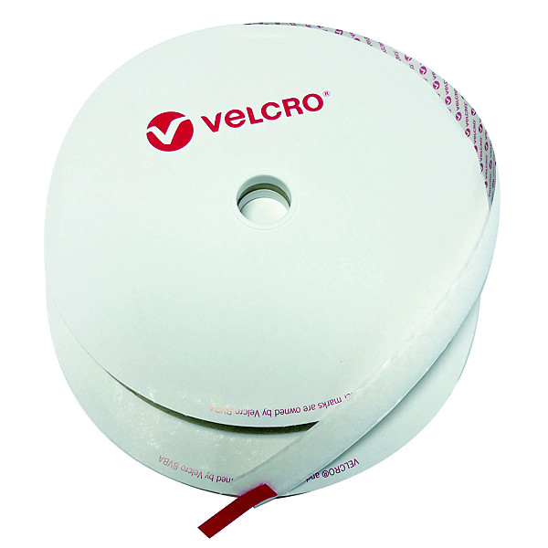 Fixations adhésives pour charges légères 20 mm x 25 m Velcro, lot de 2