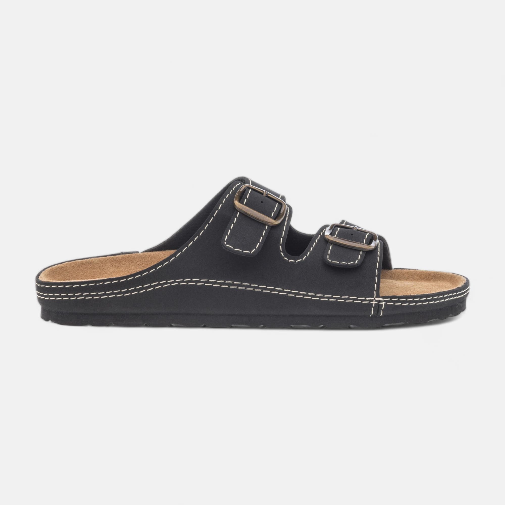 Mules semelle liège Homme noir