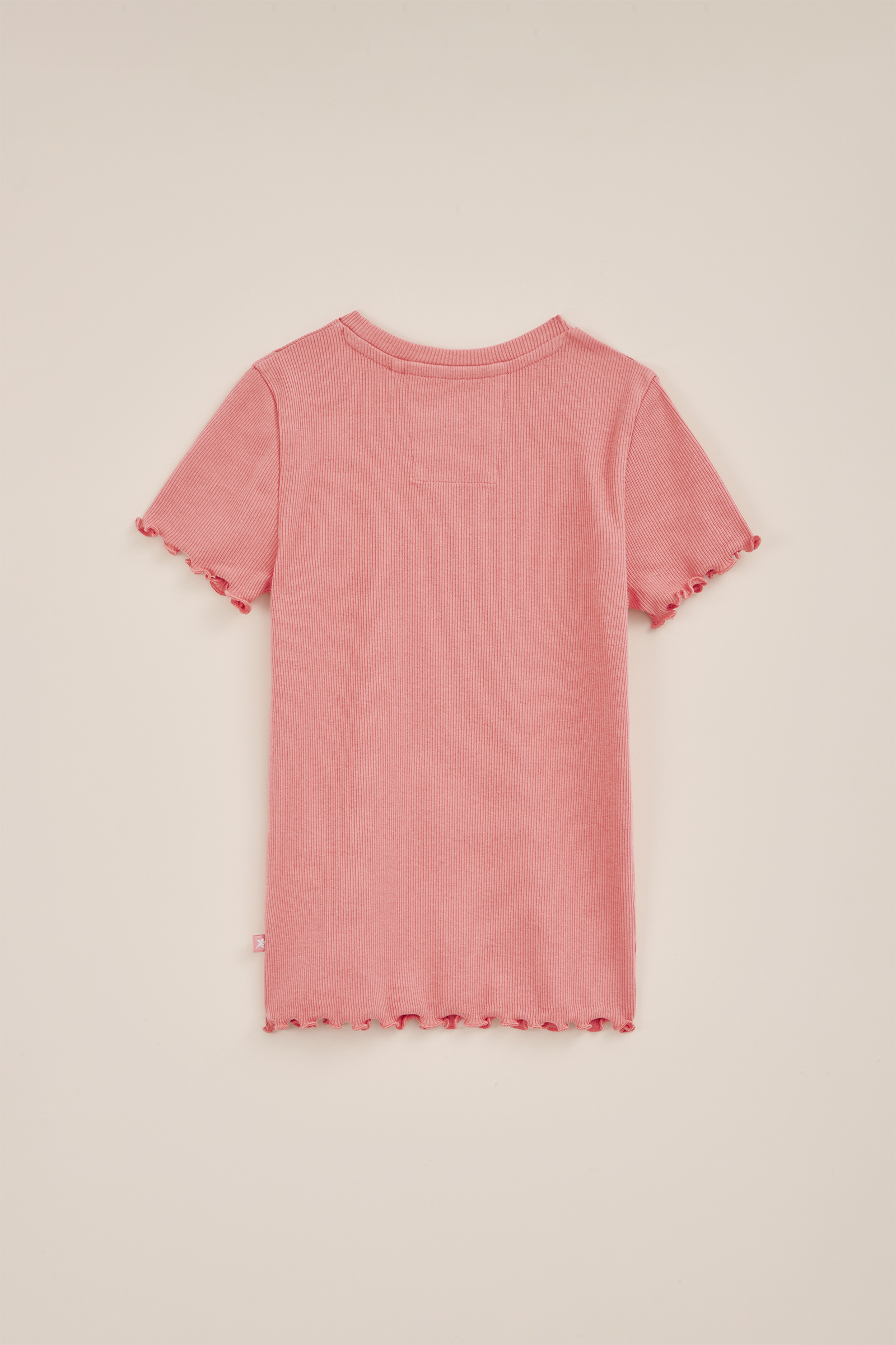 Meisjes T-shirt met ribstructuur WE Fashion Rose