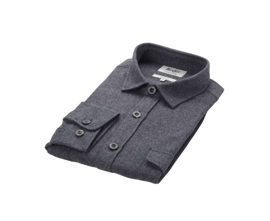 Surchemise en flanelle Gris anthracite - ANGELIN