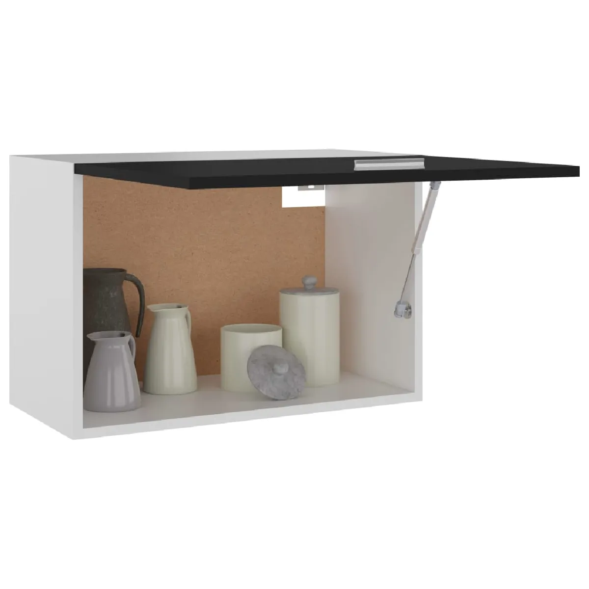 vidaXL Armoire Suspendue Noir 60 cm