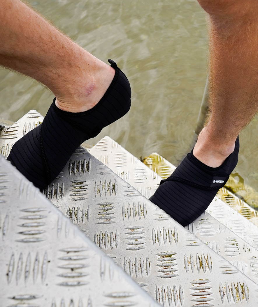 Watery neopren badesko til voksne - Poseidon - Sort
