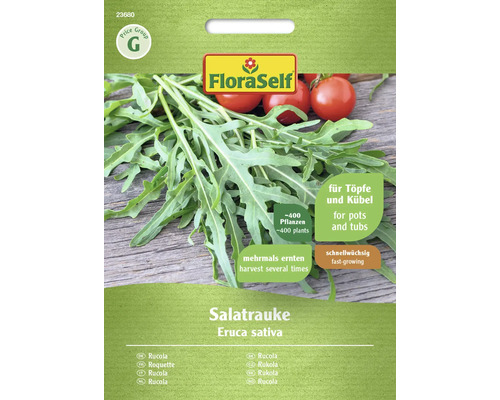 Rucola, Rucola, FloraSelf Open Pollinated Seeds, Groentezaden, Saladezaden