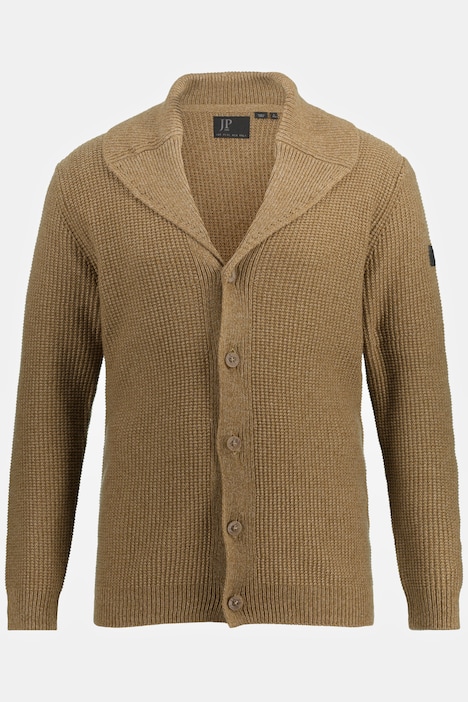 Strickjacke, Wollmix, Schalkragen, Knopfleiste