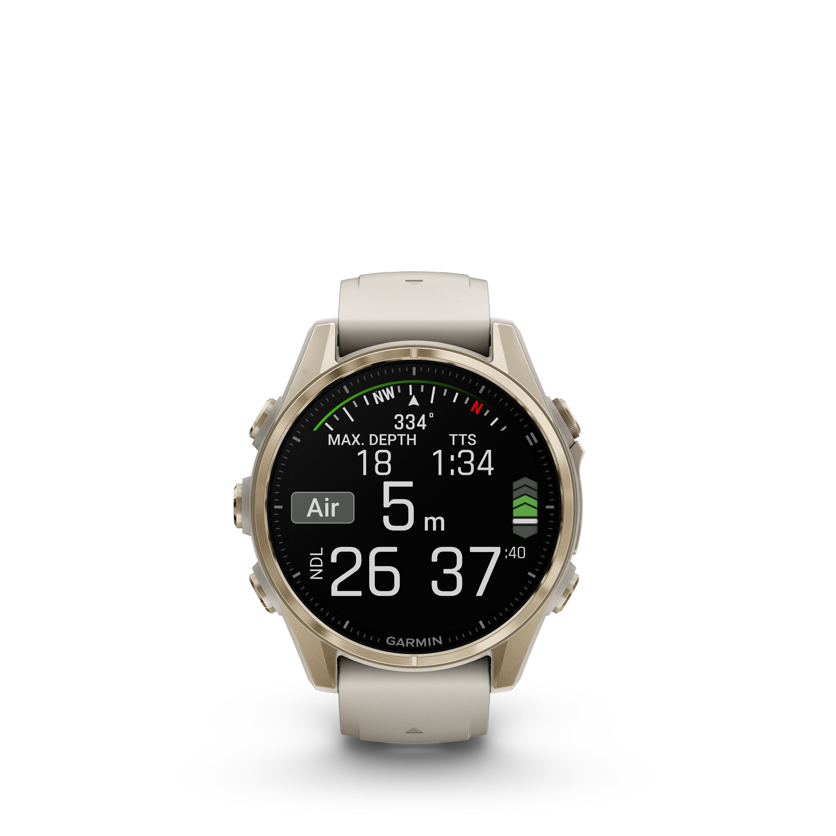 Garmin Fenix 8 43mm Amoled Sapphire Soft Gold/Sand