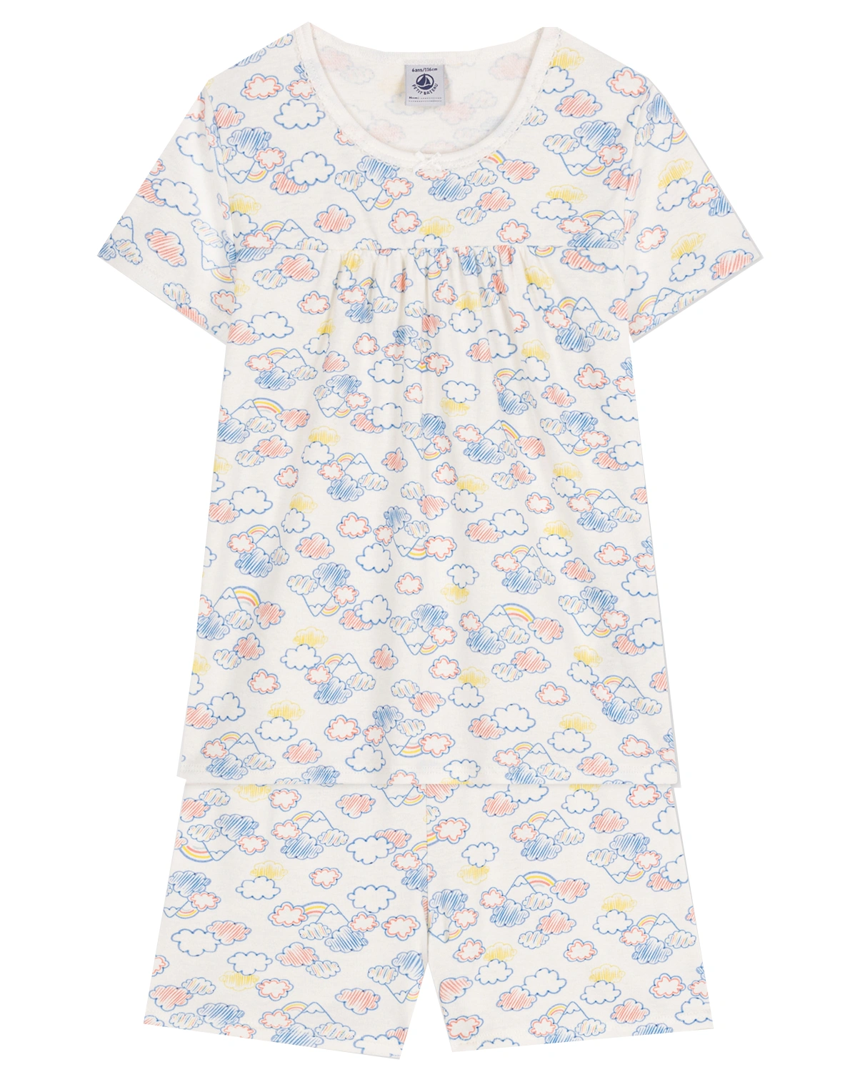 Schlafanzug MANETTE CLOUDS kurz in marshmallow