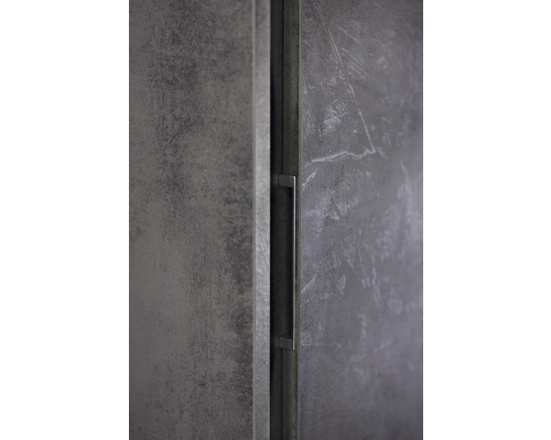 Porto 70 cm wastafelmeubel met wit hoogglans wastafelblad / antraciet beton