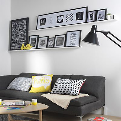 Toile imprimée Règles de la maison Noir & Blanc 55 x 75 cm
