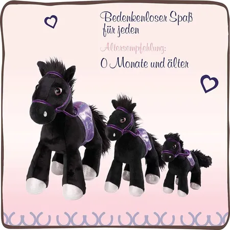 NICI Kuscheltier Pferd Black Cassis, 35 cm