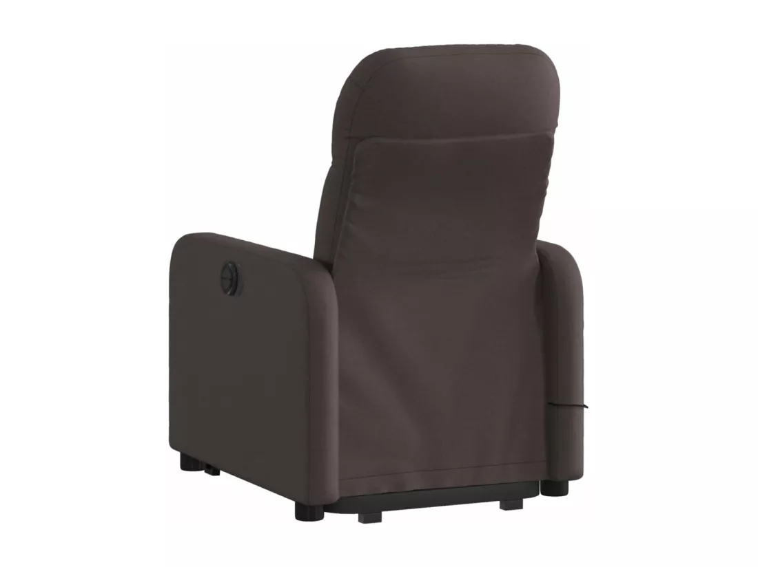 Fauteuil inclinable massant Marron foncé Tissu