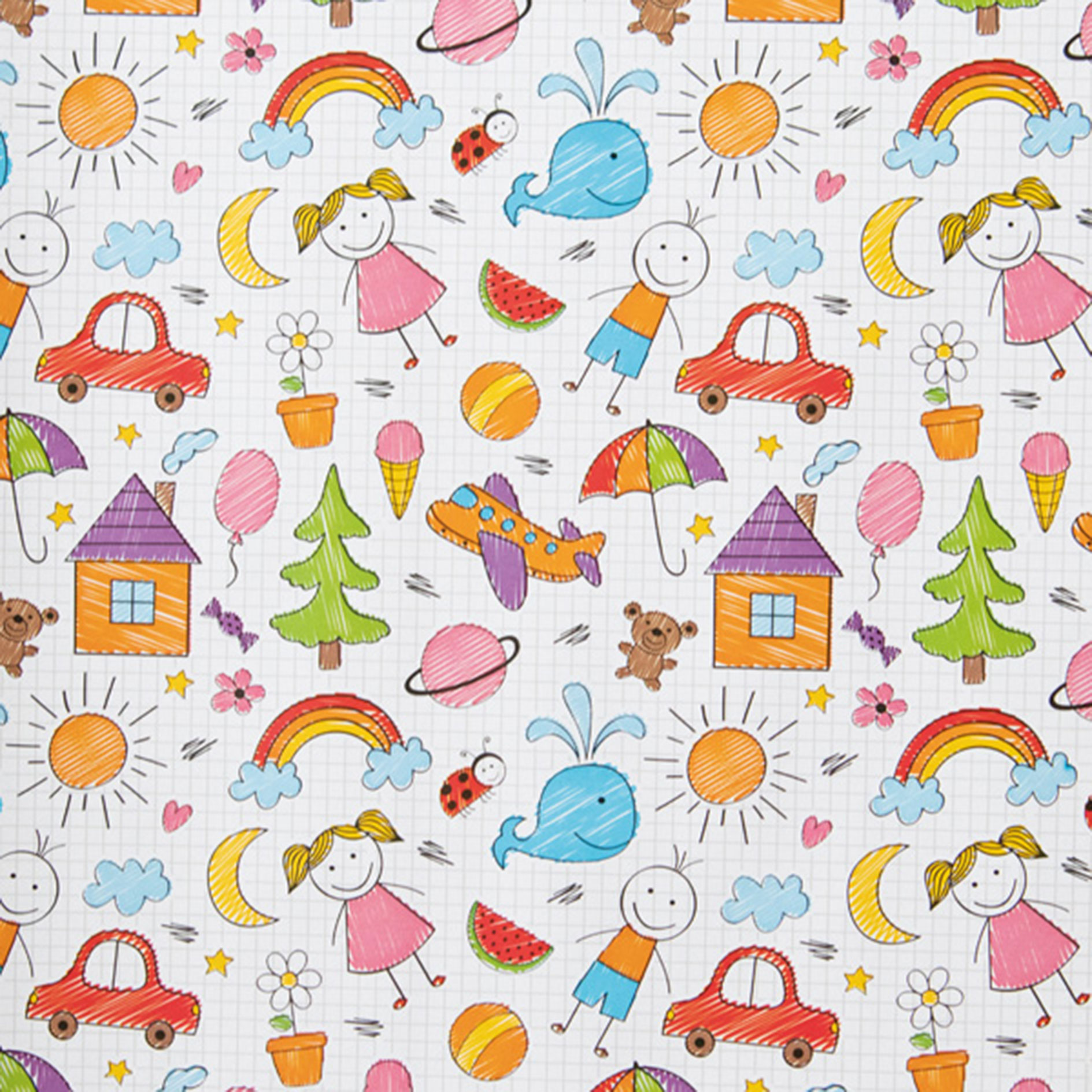 Geschenkpapier - Kindermotive - sortiertes Design