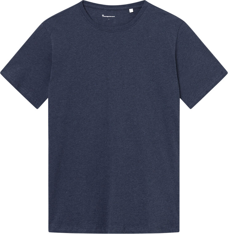 Knowledge Cotton Apparel AGNAR basic t-shirt - Regenerative Organic Certified™ - GOTS/Vegan Insigna blue melange