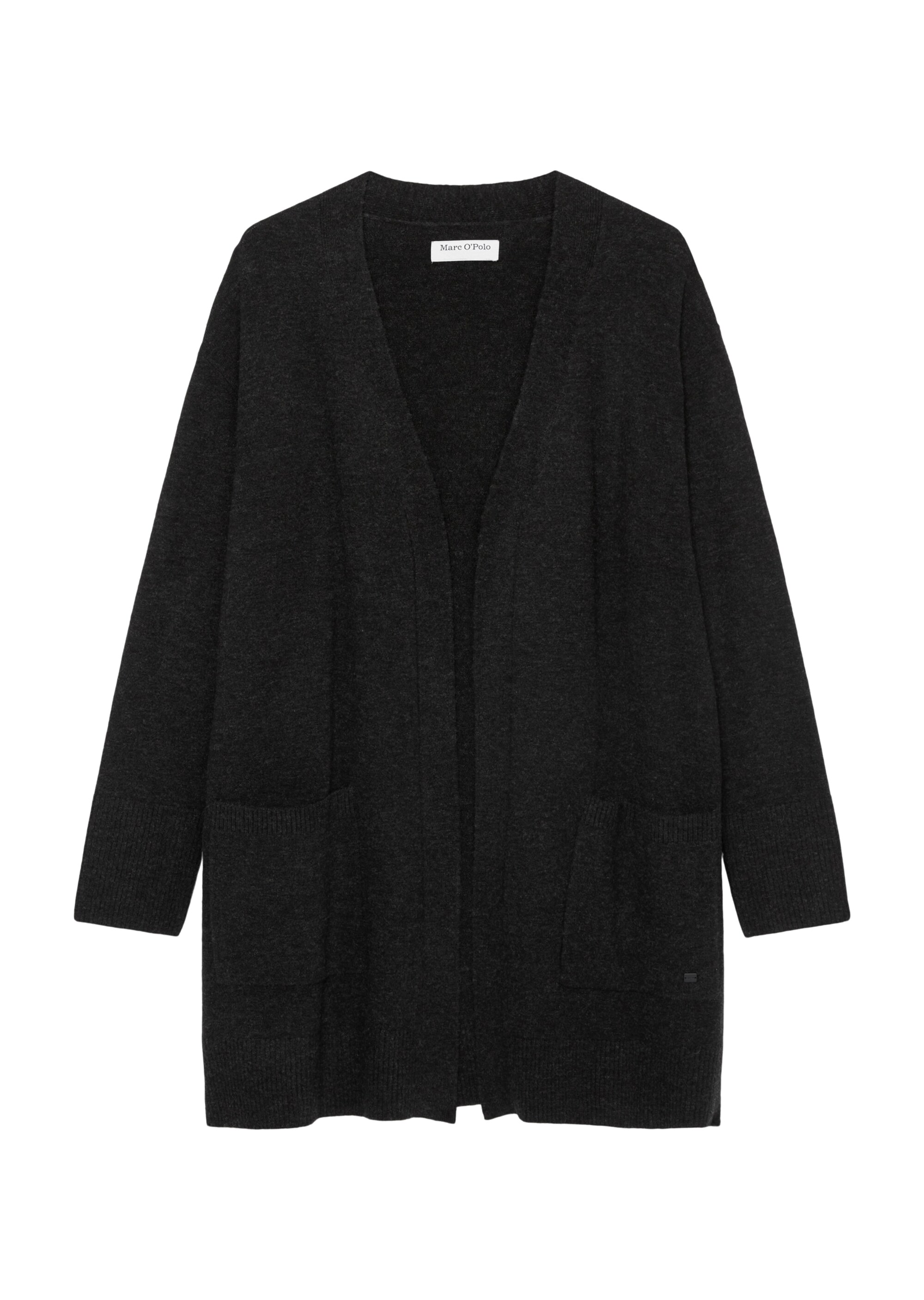 Long-Cardigan open front aus softem Schurwolle-Mix