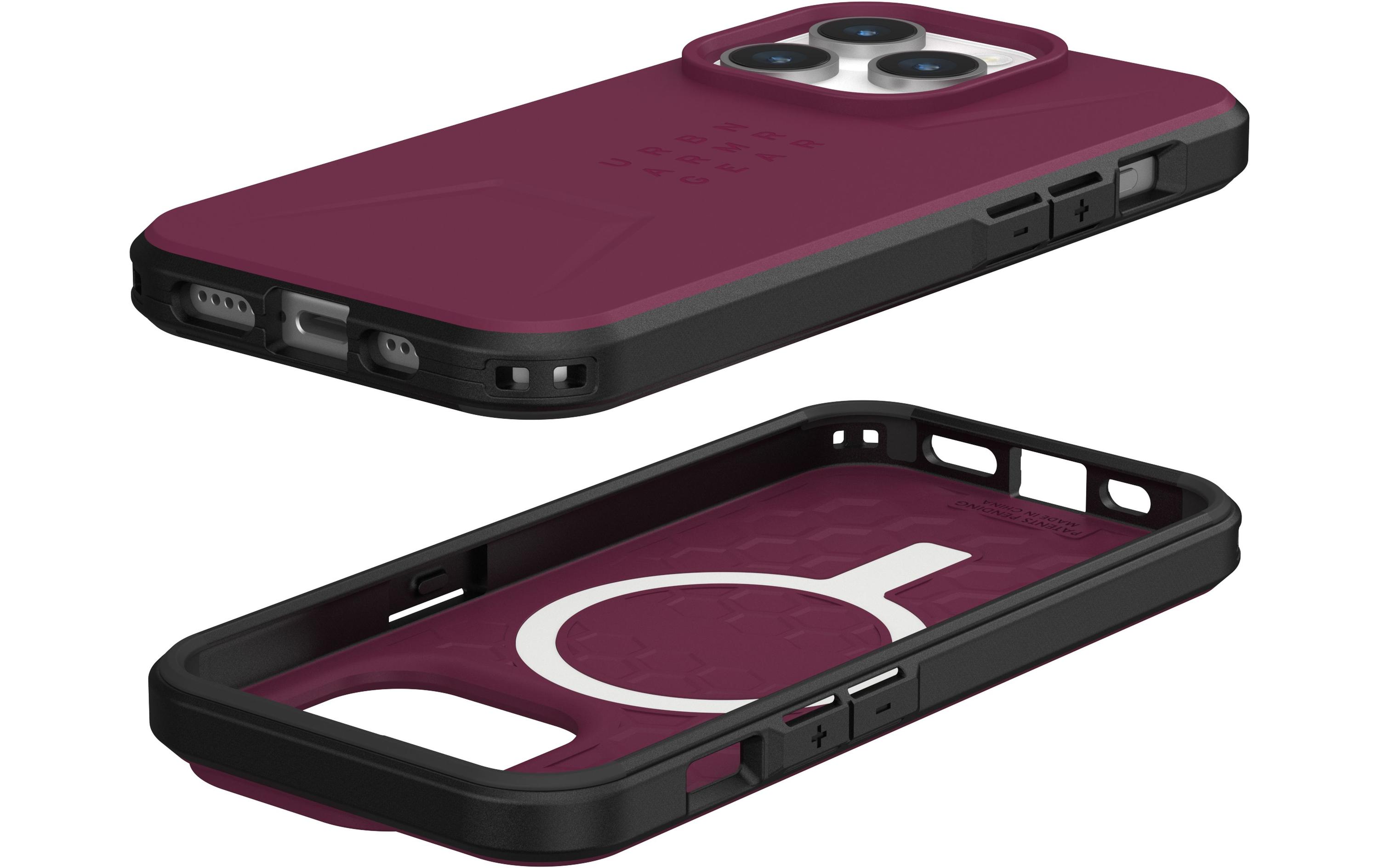 Back Cover Civilian Case iPhone 15 Pro BordeauxSchutzhülle für das Apple iPhone 15 Pro