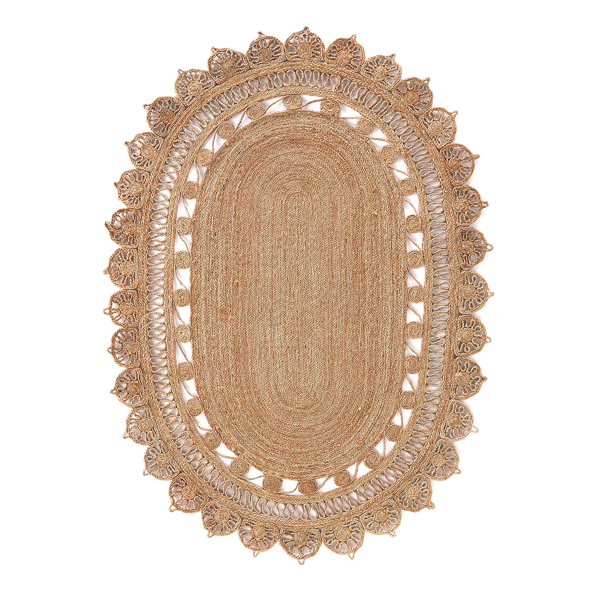LA REDOUTE INTERIEURS<br>Tapete oval de juta com motivos, Rozza