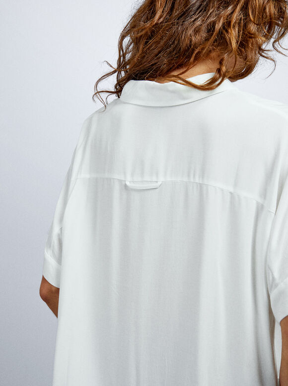 Camisa de manga curta com botões - Off-White