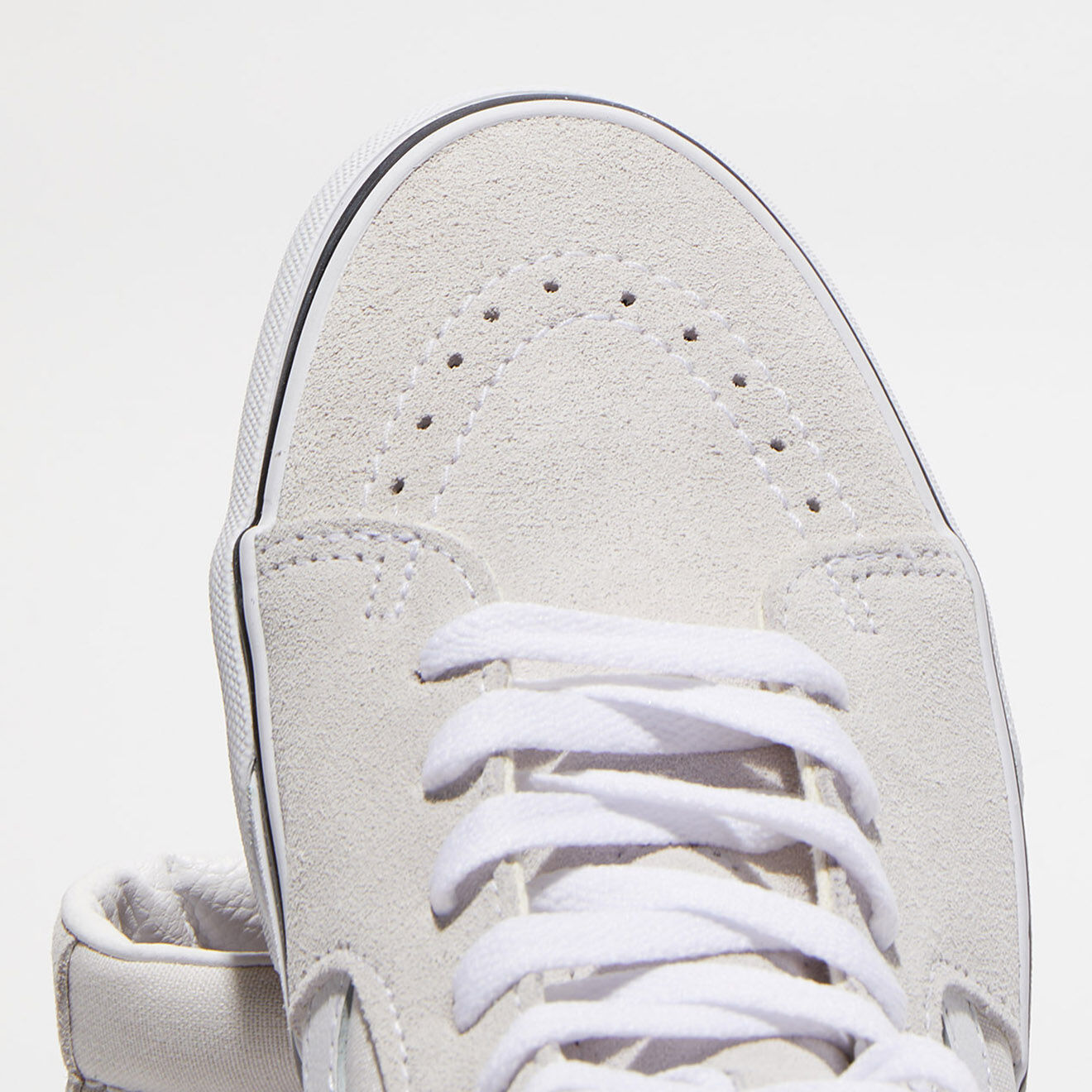 Vans Sneakers en Velours de Cuir & Toile SK8-Hi écrues