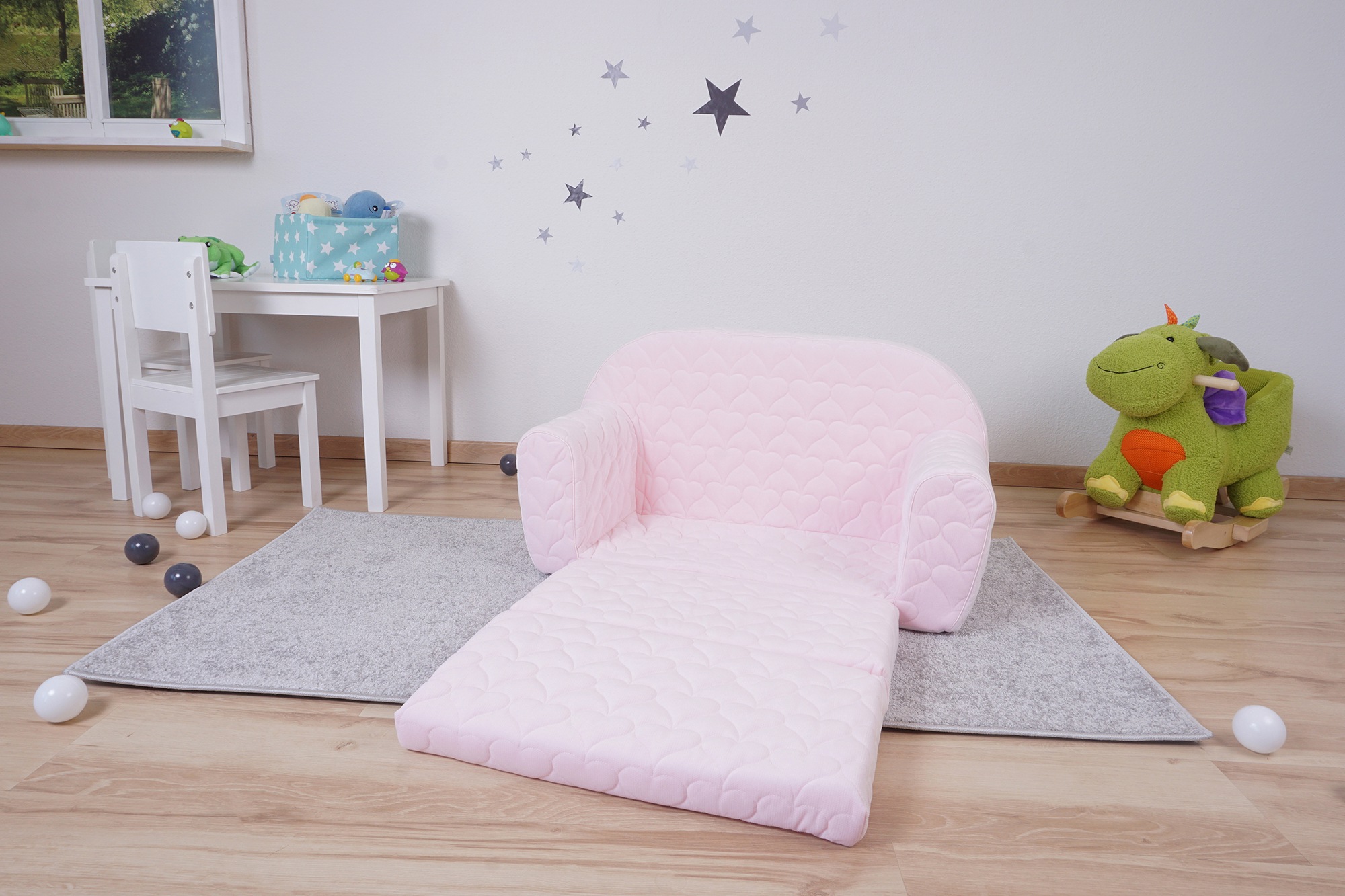 Knorrtoys® Sofa »Cosy, Heart Rose« für Kinder; Made in Europe