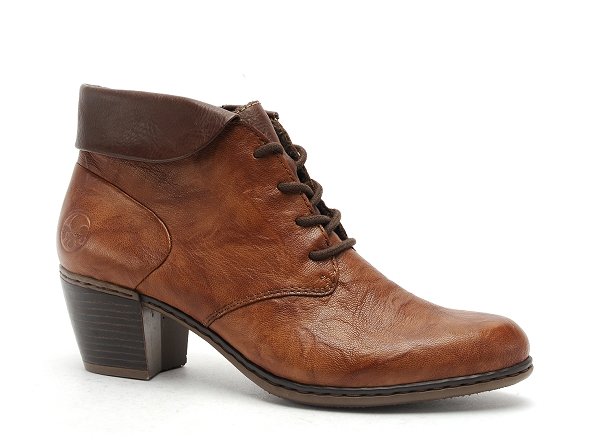 Rieker boots bottine talons femme y2131 marron