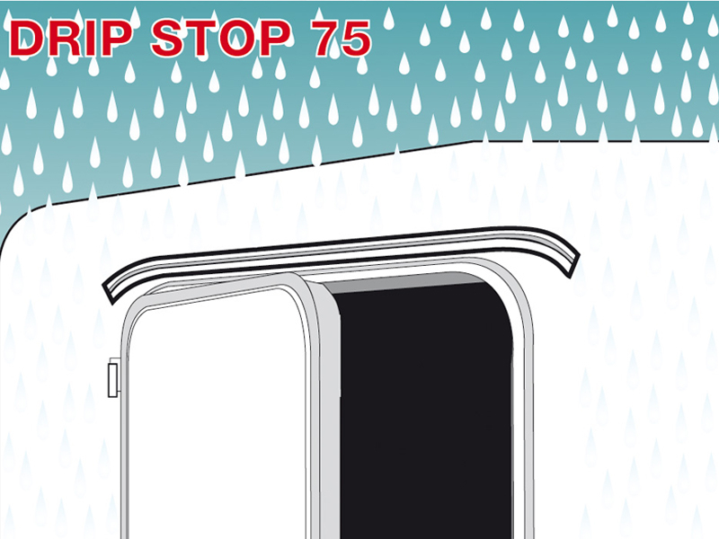 Fiamma Drip Stop regengoot grijs 75 cm