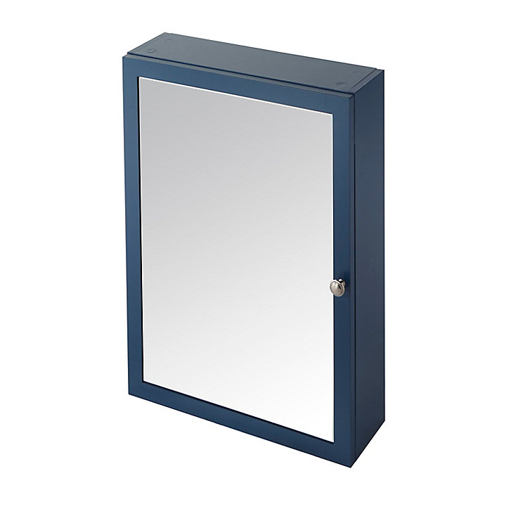 Armoire de salle de bains avec miroir GoodHome Perma bleu L. 50 cm