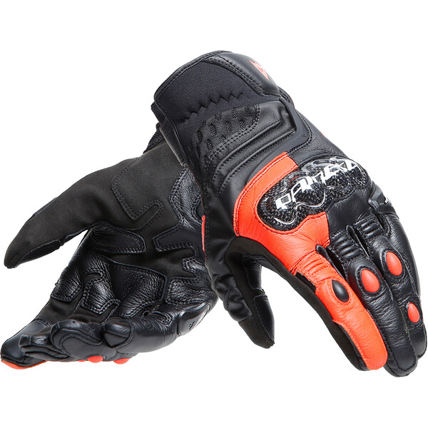 Dainese - Gants Carbon 4 Short Noir / Rouge fluo