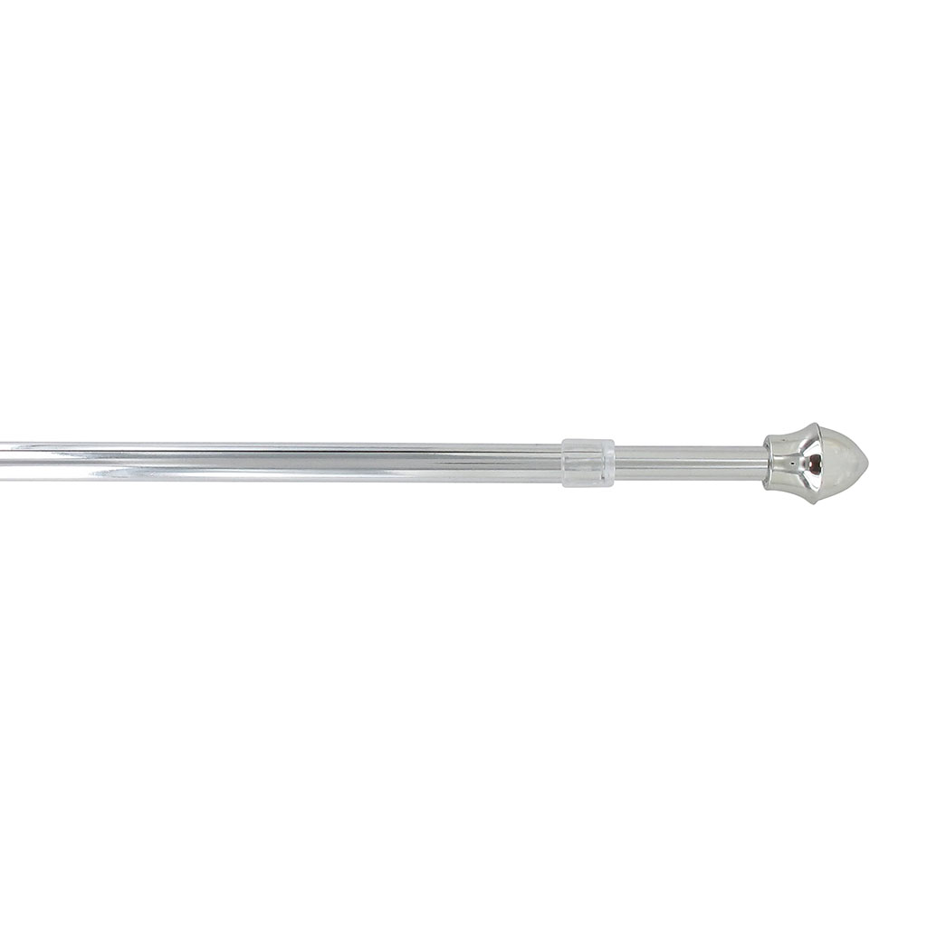 Tringle rideau extensible BISTROT chrome 75-125cm D 10mm
