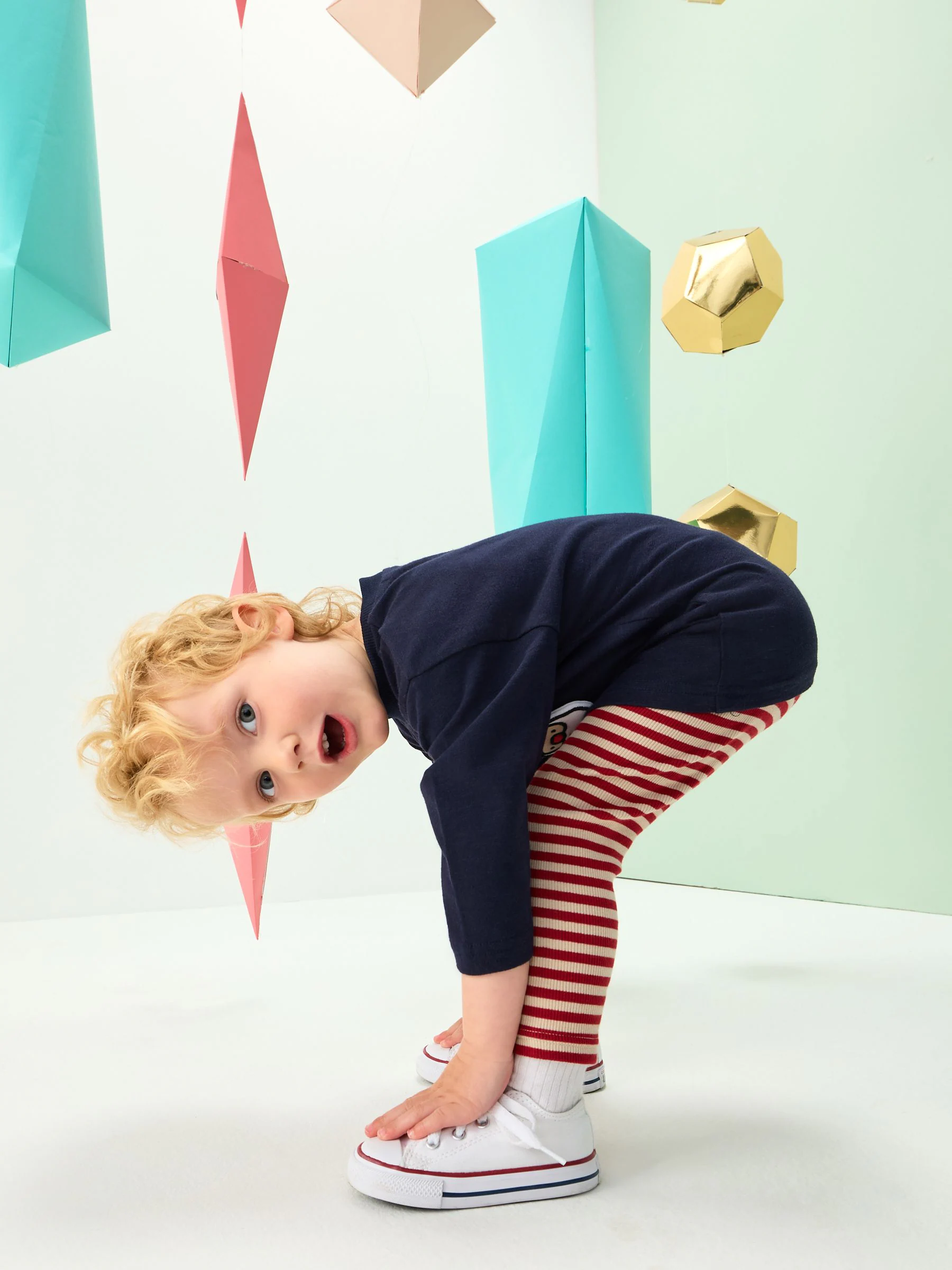 Marineblauw met Kerstmisvulling - Set met top met lange mouwen en legging (3 mnd-7 jr)