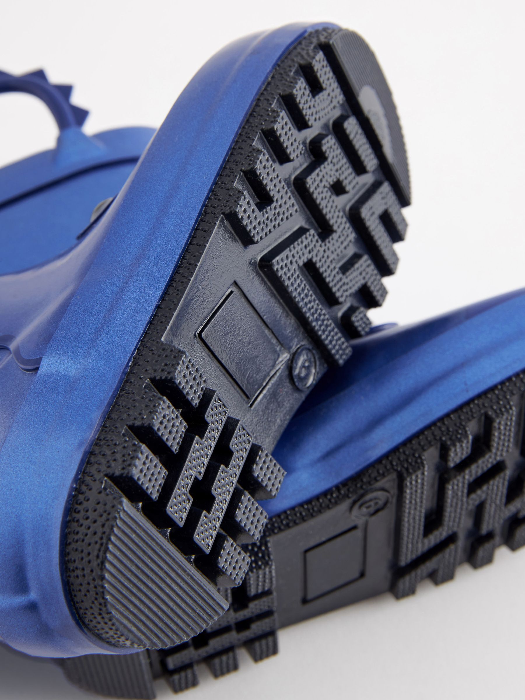 Metallic blauw met dinosaurus - Laarzen met handgreep