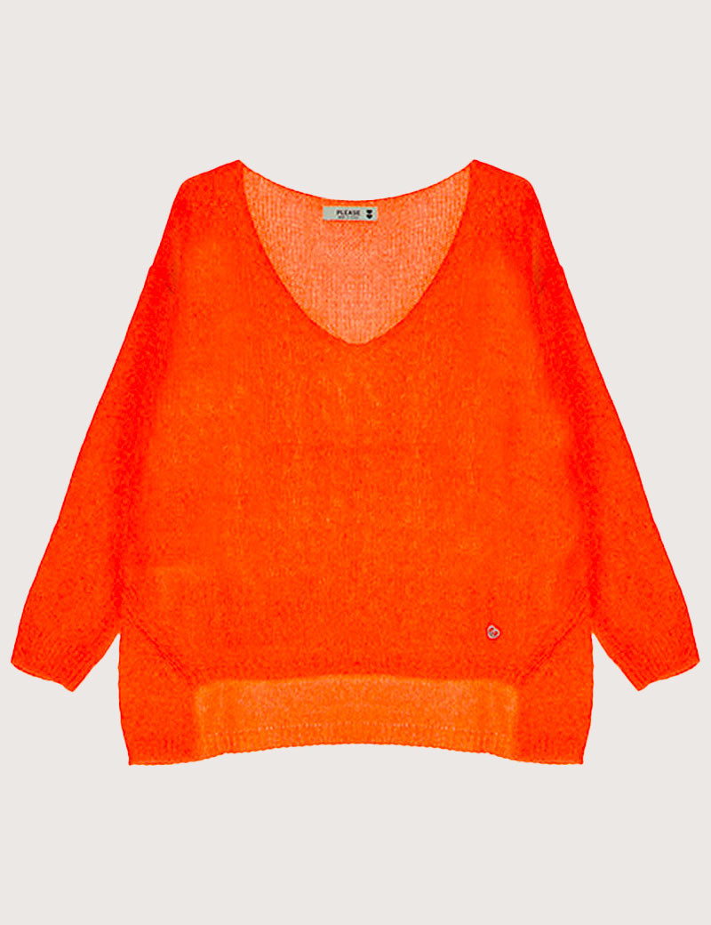 PLEASE PULL MAILLE FINE COL V ORANGE