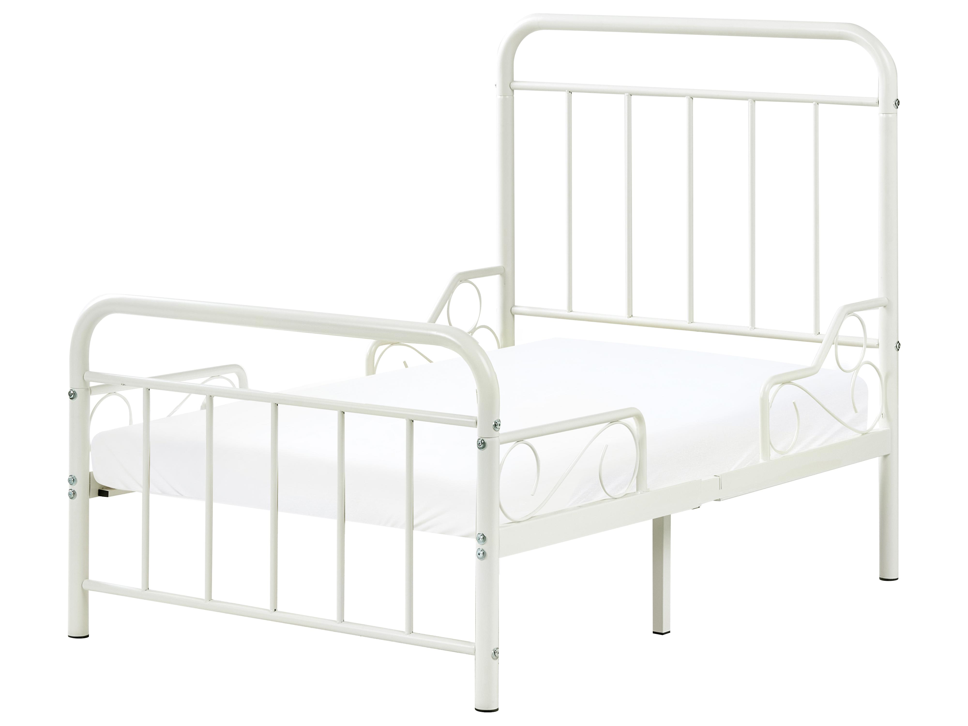 Uitschuifbaar kinderbed Metaal ANAIS 90 x 200 cm Gebroken wit