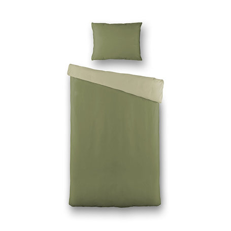 Dekbedovertrek Hotel Two Tone - Olijfgroen