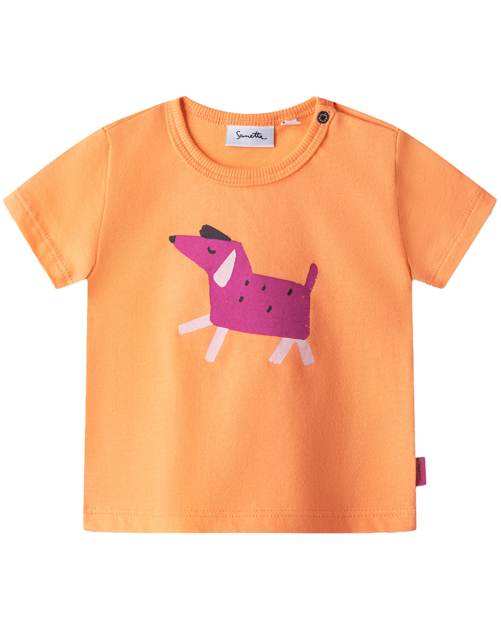 T-Shirt HAPPY DOG in orange blush