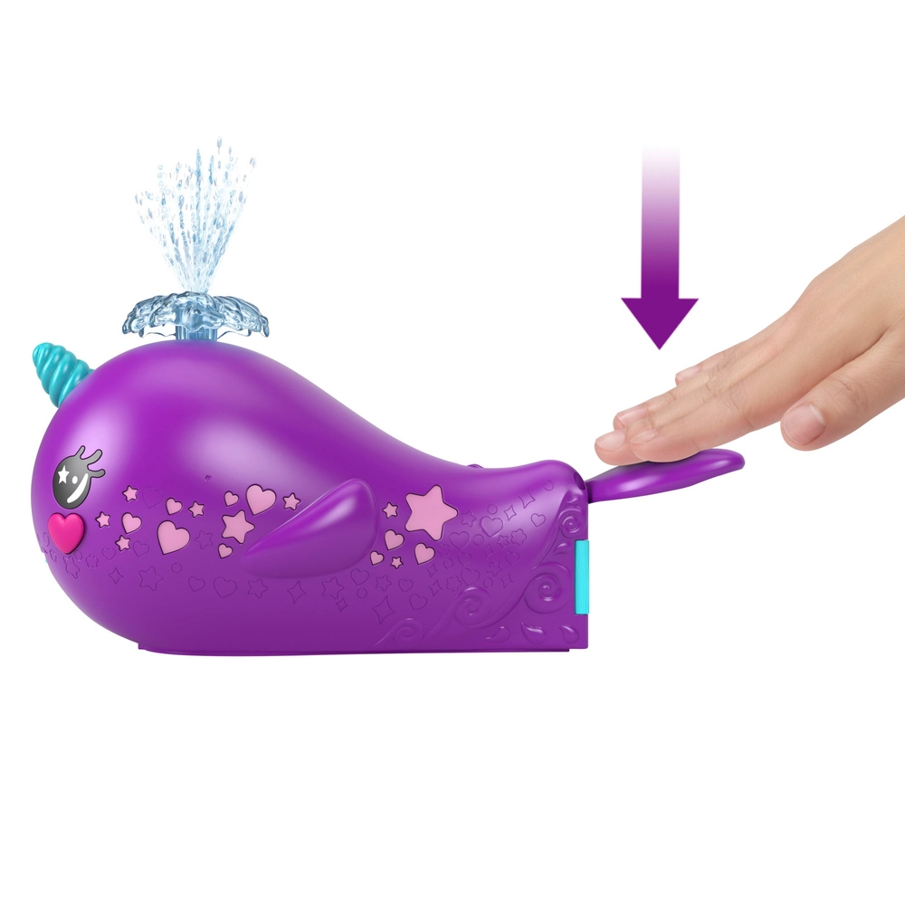Polly Pocket Glitzerbucht-Abenteuer-Narwal-Spielset