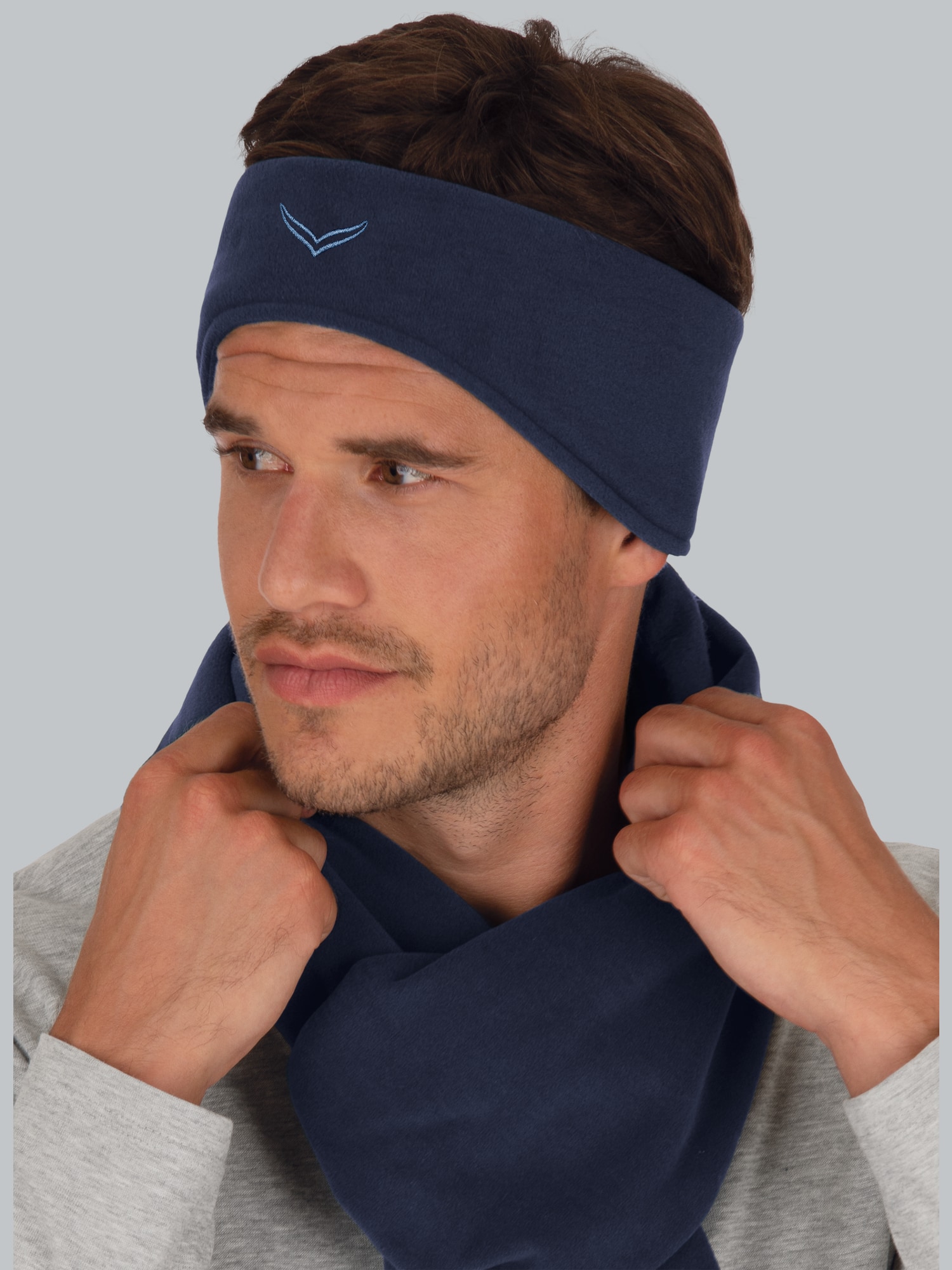 Fleecestirnband Navy