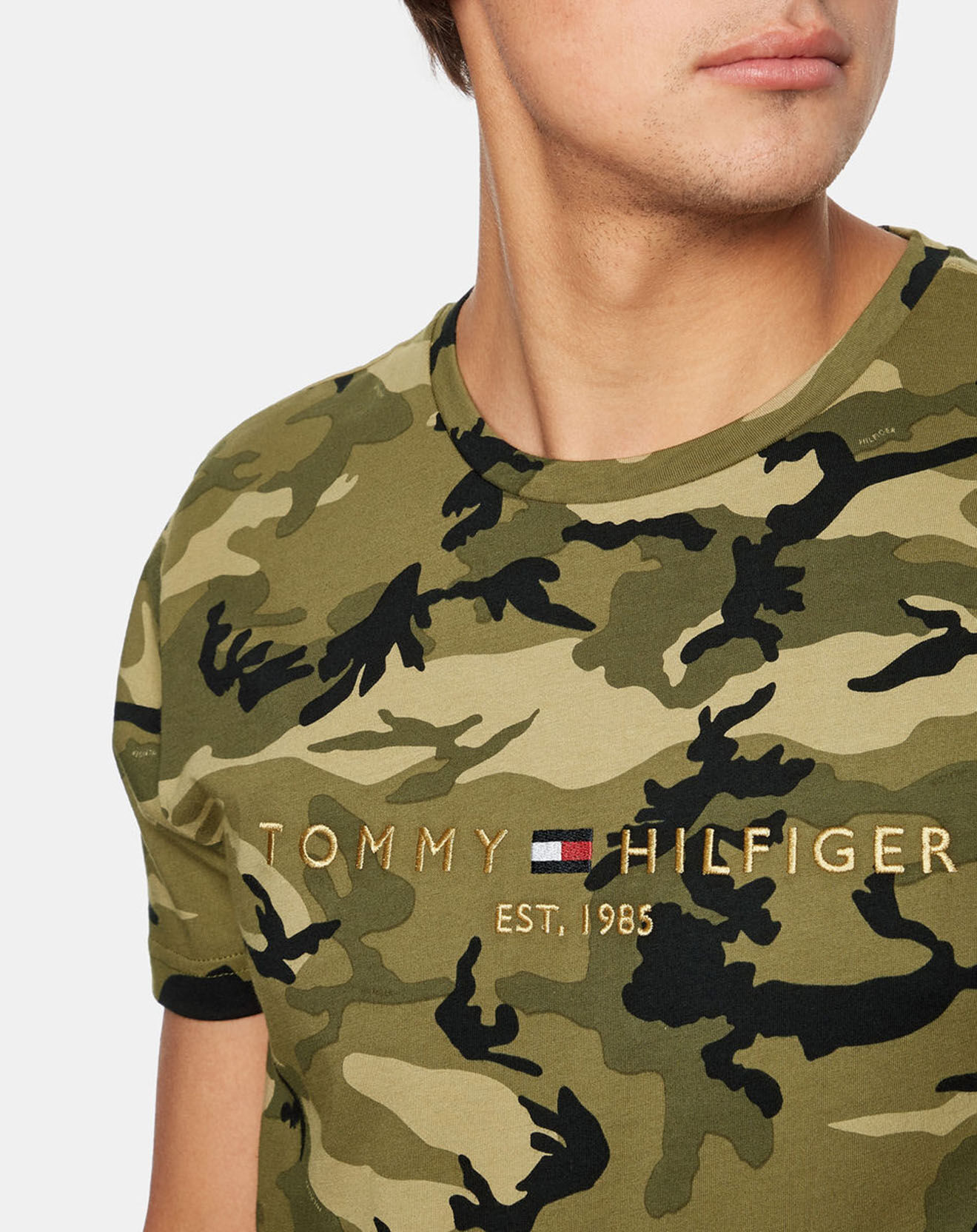 Tommy Hilfiger T-Shirt Tommy Logo camouflage kaki
